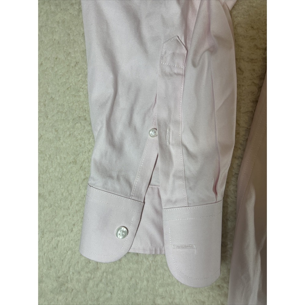 Roundtree & Yorke Gold Label Mens 16.5 Pink Long Sleeve Dress Shirt - Picture 4 of 16